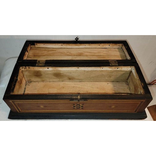 19th Century 19Thc Stars & Stripes Inlaid Wood Box For Sale - Image 5 of 9
