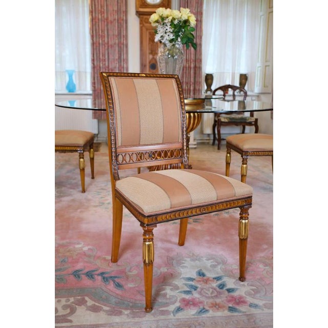 Hand-Carved and Gilded Dining Chairs, Italy, 1995, Set of 4 For Sale - Image 10 of 10