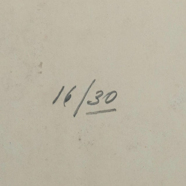 Teresa Vilarrubias, Aubrey Beardsley Style Composition, Silkscreen, 1950s For Sale - Image 3 of 5