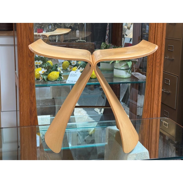 Tan Sori Yanagi for Tendo Mokko Butterfly Stool, Vintage For Sale - Image 8 of 12