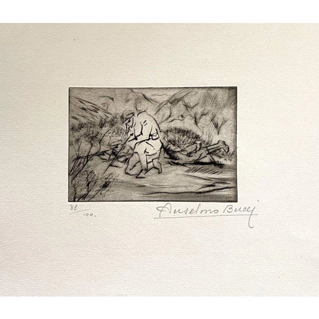 Anselmo Bucci, Militant, 1917, Etching For Sale