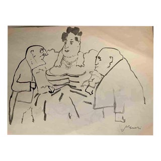 Mino Maccari, The Main Prey, 1955, Ink For Sale