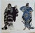 This is a set of 3 ithographs. They are costumes designs for the Ballets Russes created by Leon Bakst. They originally...