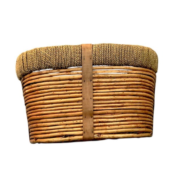 Durable woven basket ideal for storing small household items, organizing spaces, or as a rustic decorative accent for any...