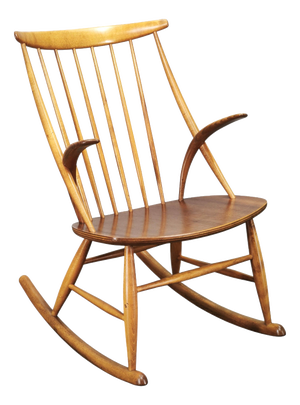 Danish Modern Rocking Chair by Niels Eilersen for Illum Wikkelsø, 1960s