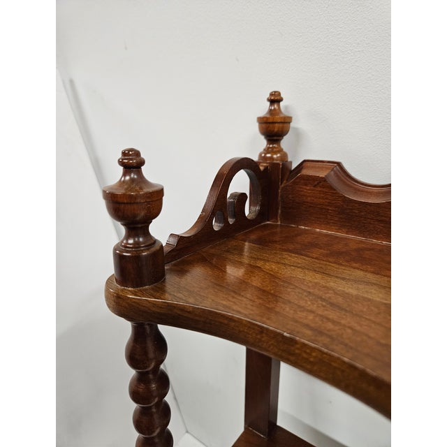 Carl Forslund Cherry Three Tier Wall-Mount Shelf Unit For Sale - Image 11 of 11