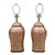 Vintage 1960s Frederick Cooper Metallic Copper Rose Gold Marbled Ceramic Lamps- A Pair For Sale