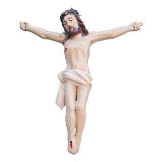 Wooden Figure of Jesus in Limewood, 1890s For Sale