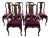Pennsylvania House Cherry Dining Chairs Vintage Queen Anne Set of 6 Velvet For Sale
