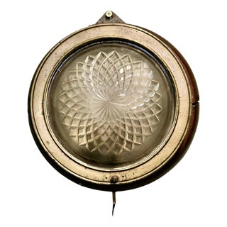 Nautical Style Wall Light in Teak and Brass, 1930s For Sale