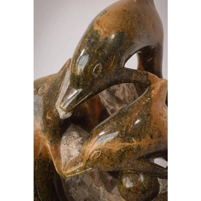 This fine vintage piece is carved from solid marble, embracing the gorgeous colour and natural patterns of the material....