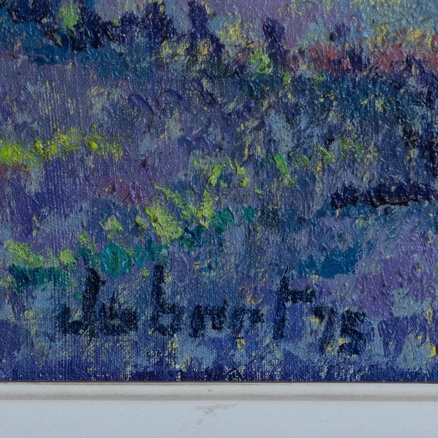 1970s Joan Jubert Segon, Lavender Fields and Olive Trees, Primavera (Spring), 1970s, Oil on Canvas For Sale - Image 5 of 8