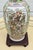 Vtg. Figural Raised Painted Chinese Vase W/Rosewood Stand For Sale - Image 13 of 15
