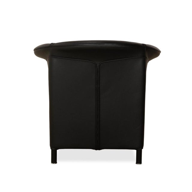 Aura Armchair in Black Leather by Paolo Piva for Wittmann For Sale - Image 12 of 14