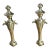 English Chippendale Fireplace Andirons With Ball and Claw Feet For Sale