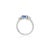 1.5 Ctw Emerald Cut Blue Sapphire Diamonds Wedding Ring Size 6 For Sale In New York - Image 6 of 9