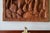 Vintage Southeast Asian Carved Teak Elephant, House & Temple Relief on Silk For Sale - Image 12 of 15