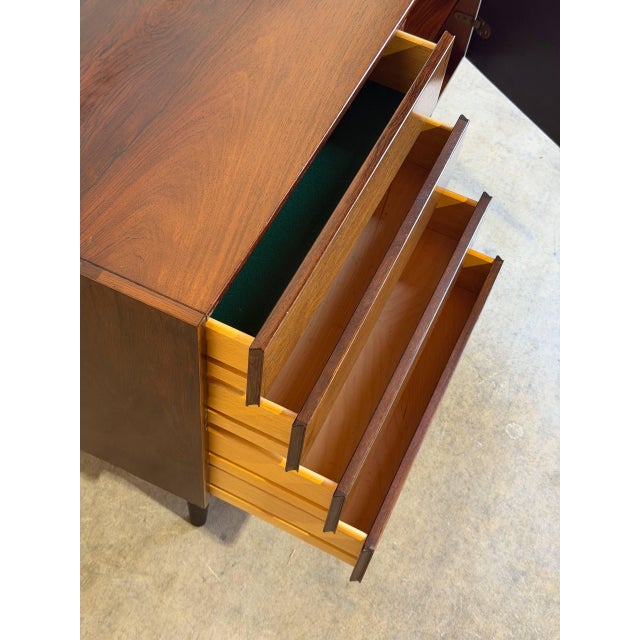 Rosewood Sideboard With 4 Drawers and Cabinet Door Denmark Mid-Century Modern 1960s For Sale - Image 13 of 13