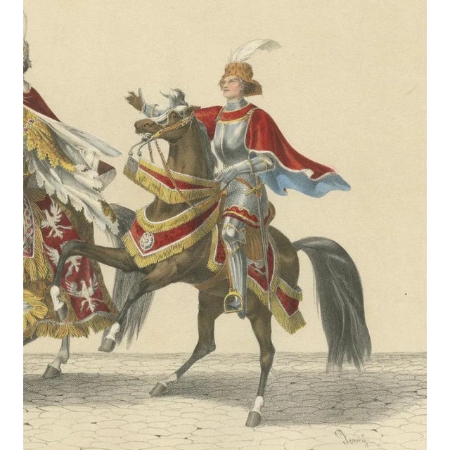 Mid 19th Century Regal Cavalcade Duke of Lorraine and the Counts of Thierstein and Oettingen, 1855, Paper For Sale - Image 5 of 10