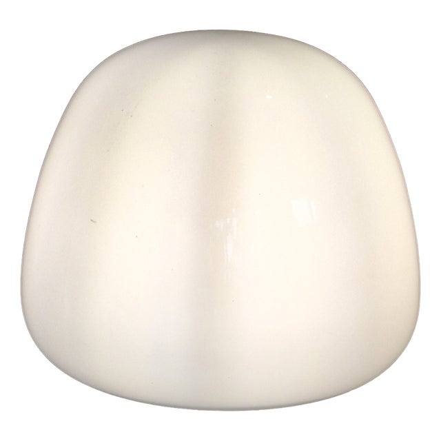 Art Deco German Ceiling Lamp with Opaque White Glass Shade from Brüne, 1930s For Sale