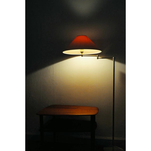 Swedish Adjustable Floor Lamp in Brass Plated Metal from Cottex, 1970s For Sale - Image 10 of 12