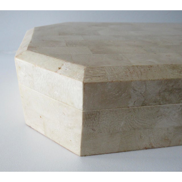 Maitland Smith Large Tessellated Stone, Hinged Keepsake Box For Sale - Image 14 of 18