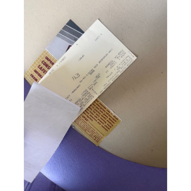 1970s Pair of Milo Baughman Clam Shell Swivel Chairs in Lilac For Sale In New York - Image 6 of 11