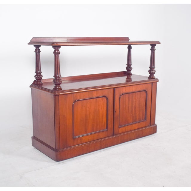 Antique English Dumbwaiter with Turned Columns For Sale - Image 11 of 12