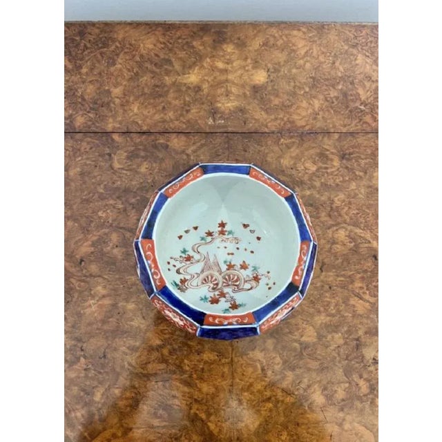 Japanese Hexagonal Shaped Imari Bowl, 1900 For Sale - Image 3 of 5