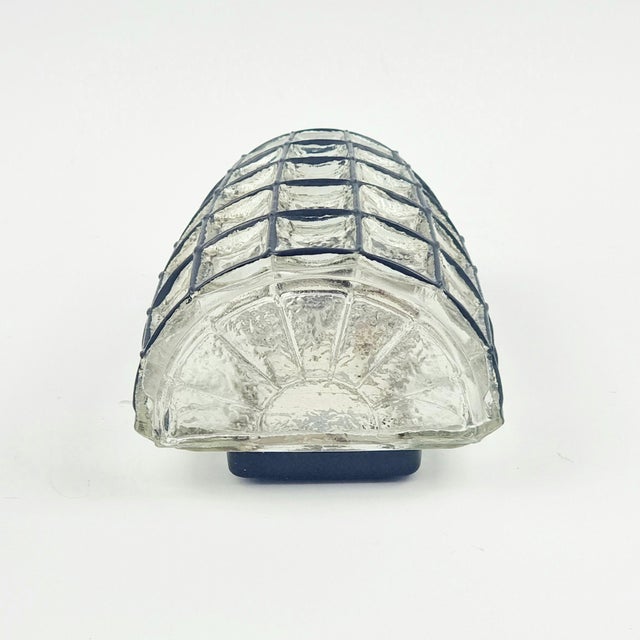 White 1960s Mid-Century Modern Glass Wall Light From Limburg, Germany For Sale - Image 8 of 10