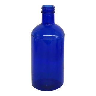 Maryland Glass Co Cobalt Blue Bottle Empty Apothecary Medicine Vessel 5121b For Sale