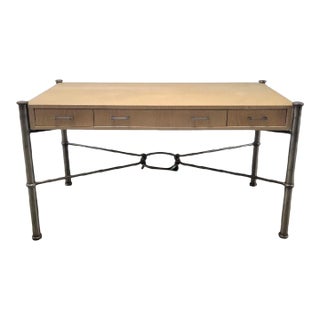 Vintage Jay Spectre for Century Mid Century Modern 3 Drawer Blond Desk For Sale