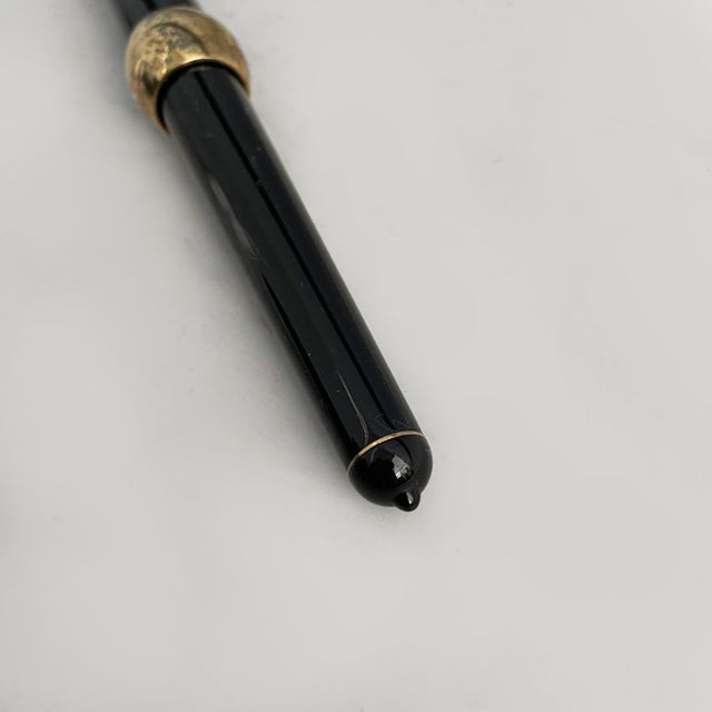 Italian Modern Black Acrylic Gold Metal Fountain Pen Faro by Cleto Munari, 2002 For Sale - Image 11 of 12