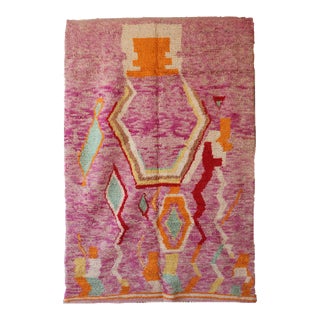 Abstract Modern Moroccan Rug - 5'9" X 8'8" Ft For Sale