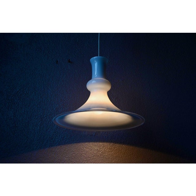 Danish Blown Glass Pendant Lamp by Mickael Bang Holmegaard for Royal Copenhagen, 1970s For Sale - Image 4 of 12