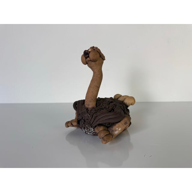 Vintage Todd Warner Style Whimsical Art Pottery Ostrich Sculpture For Sale - Image 10 of 10