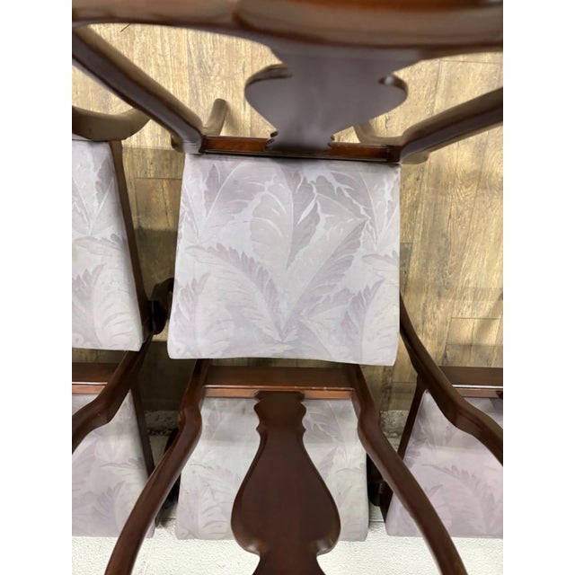 Gray Vintage Ethan Allen Georgian Court Dining Side Chairs - Set of 6 For Sale - Image 8 of 16