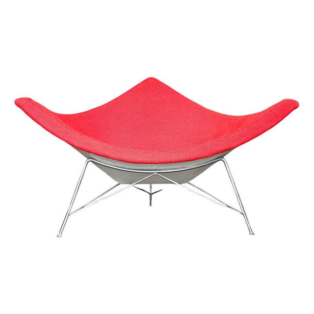 Early Vintage Model Coconut Chair in Fiberglass Shell by George Nelson for Herman Miller For Sale