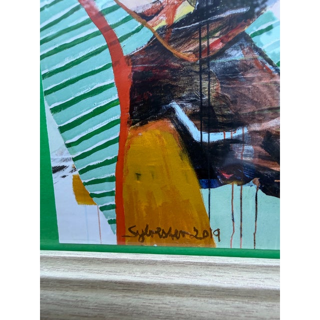 Abstract 2019 Abstract Print by Modern Danish Artist Leif Sylvester as Signed “Sylvester 2019” For Sale - Image 3 of 3