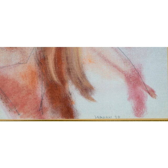 Vintage Expressive Multimedia Portrait of a Woman by Irvin Nahan For Sale In Monterey, CA - Image 6 of 7