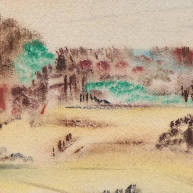 Original Vintage Signed Yngve H. Olsen Landscape Watercolor Painting For Sale In Cincinnati - Image 6 of 10