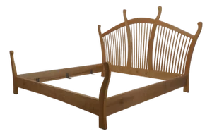 Studio Crafted Made King Size Maple Spindle Bed