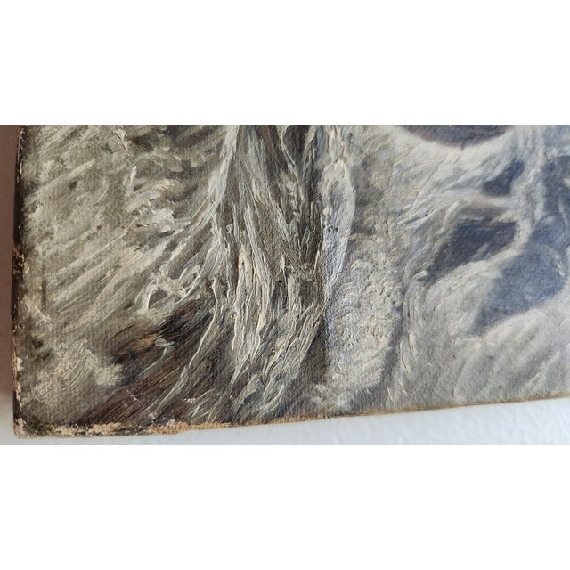 Real Antique Mermaid Oil Painting For Sale - Image 10 of 11