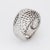 Stylish vintage Cariter ''Nouvelle Vague'' diamond ring crafted in 18 karat white gold (circa 2000). Round brilliant cut...