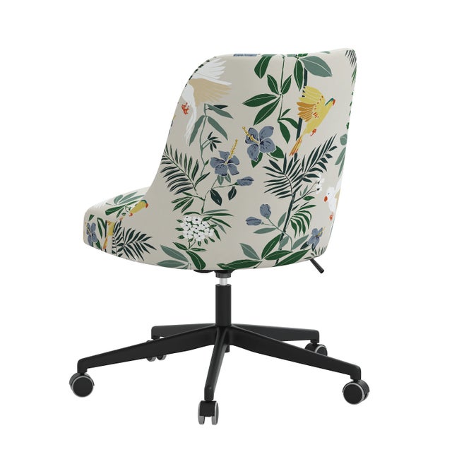 Selby Office Chair in Belize Chinoiserie Cream For Sale In Chicago - Image 6 of 8