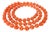 Antique Salmon Coral Beaded Necklace, 12k White Gold Clasp, 31.5" For Sale