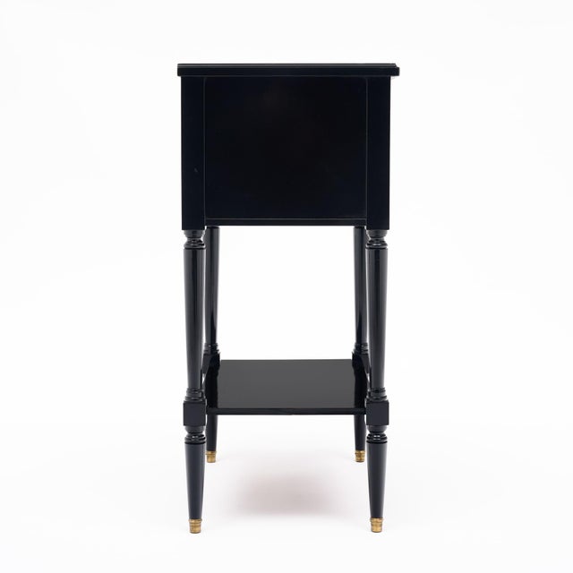 Wood Pair of Louis XVI Ebonized Side Tables For Sale - Image 7 of 9