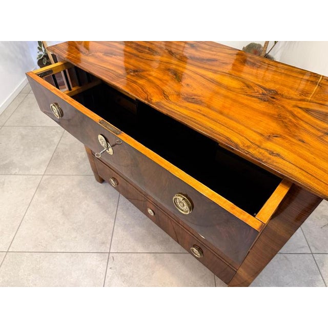 Antique Biedermeier Writing Desk in Walnut For Sale - Image 16 of 18