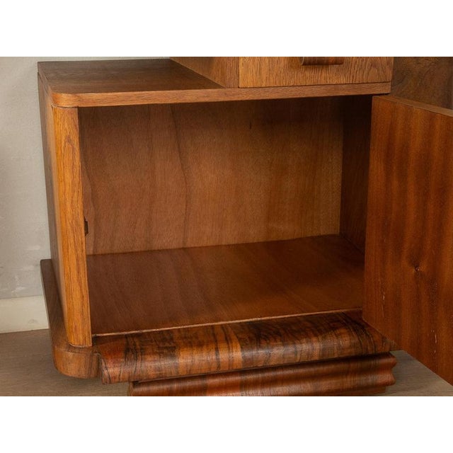 Art Deco Bedside Tables in Walnut, Set of 2 For Sale - Image 8 of 10