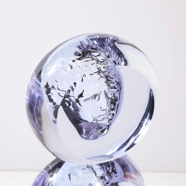 Mid-Century Hand-Blown Murano Glass Portrait Sculpture Signed Pino Signoretto For Sale - Image 16 of 18